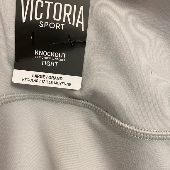 NWT Victoria’s Secret light gray yoga pants size L - Picture 2 of 6